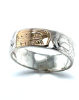 Ring - Gold and Silver - 1/4" - Orca - Size 10