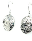 Earrings - Sterling Silver - Oval - Orca