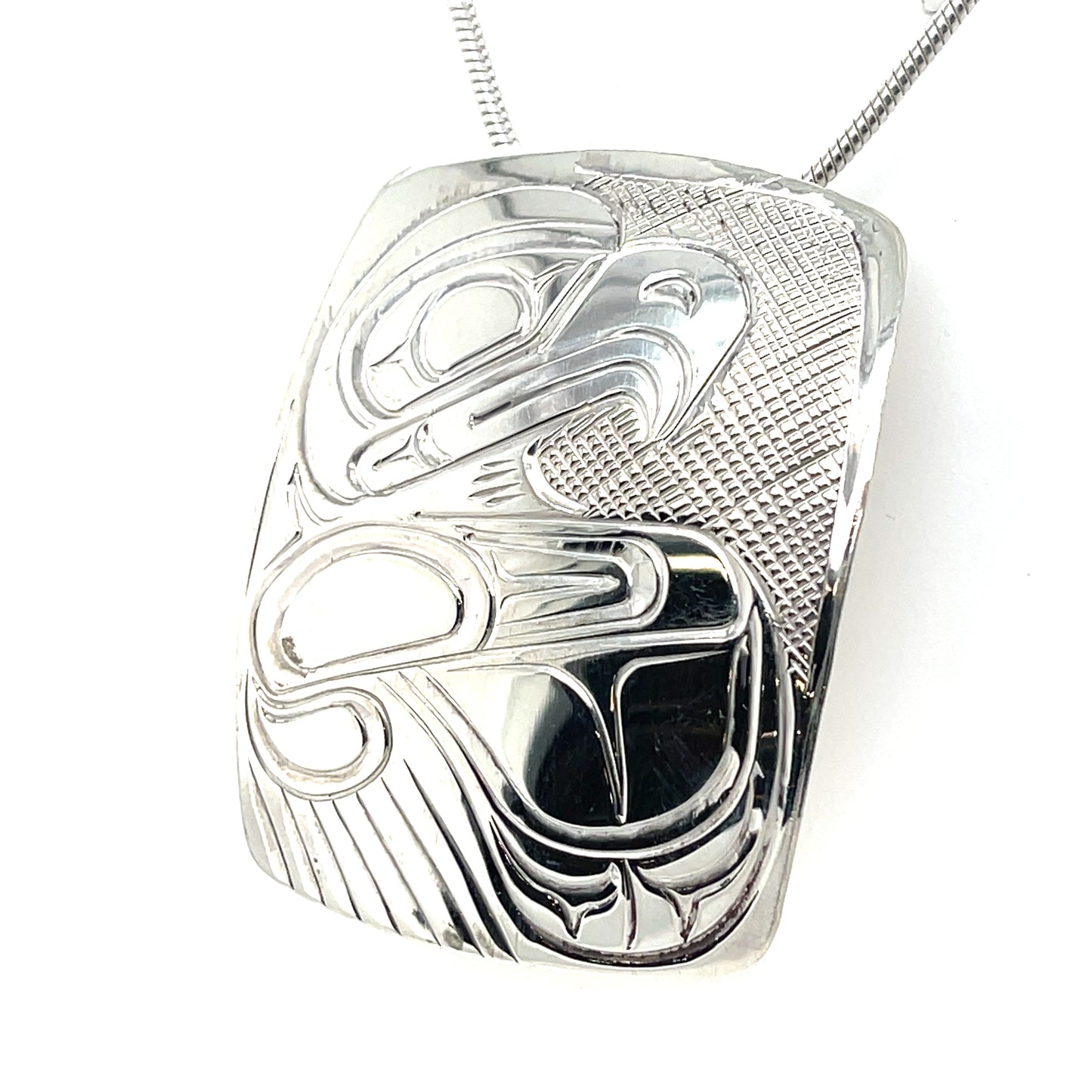 Pendant - Sterling Silver - Rectangular - Eagle