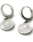 Earrings - Sterling Silver - Sleeper - Small - Round - Orca