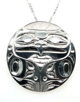 Pendant - Sterling Silver - Round - Eagle - 1 5/8" Diameter