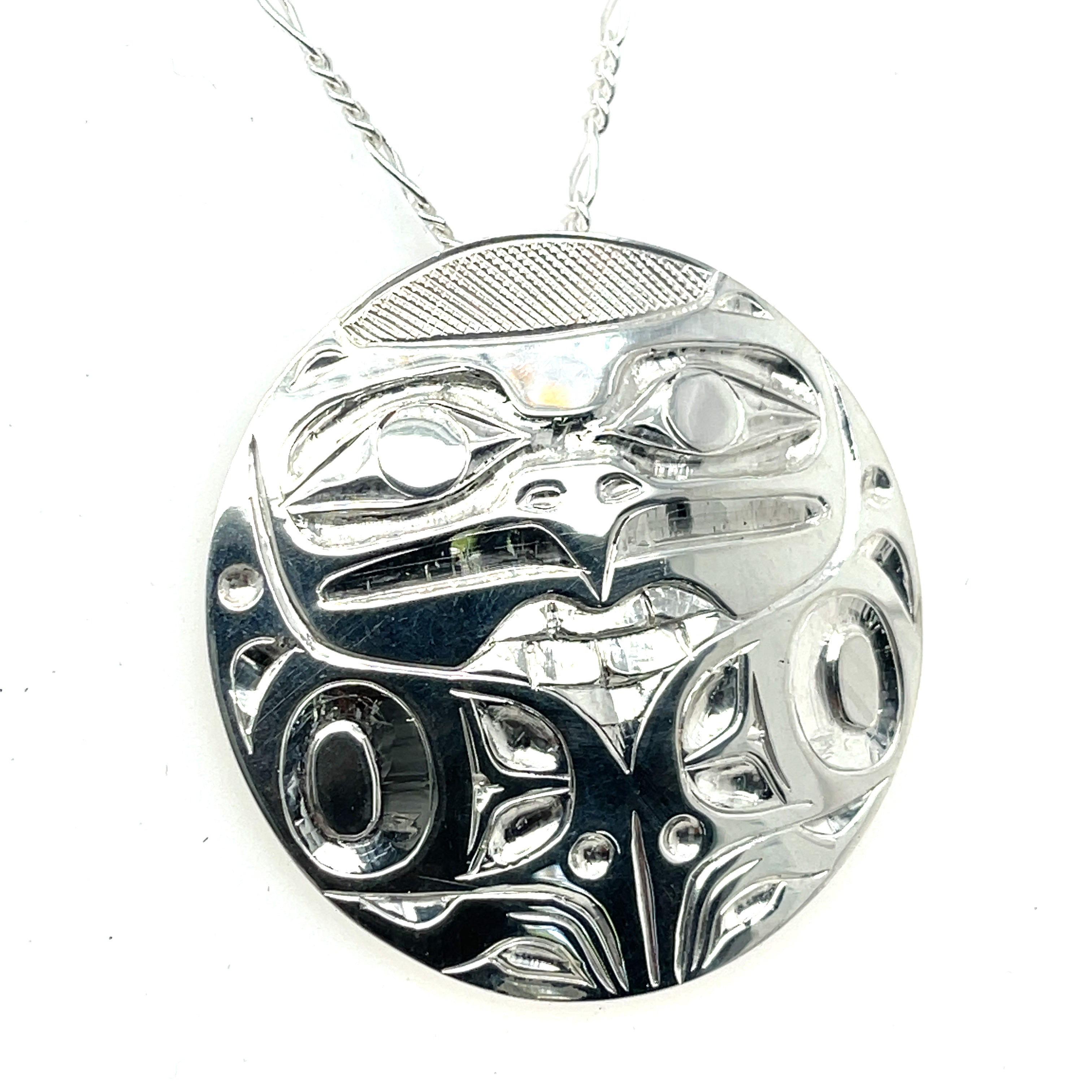 Pendant - Sterling Silver - Round - Eagle - 1 5/8" Diameter