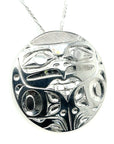 Pendant - Sterling Silver - Round - Eagle - 1 5/8" Diameter
