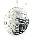 Pendant - Sterling Silver - Round - Eagle - 1 5/8" Diameter