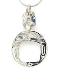 Pendant - Sterling Silver - Round - Hummingbird - Double Drop