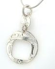 Pendant - Sterling Silver - Round - Hummingbird - Double Drop