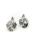 Earrings - Sterling Silver - Studs - Cutout - Orca
