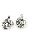 Earrings - Sterling Silver - Studs - Cutout - Orca