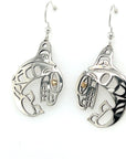 Earrings - Gold & Silver - Cutout - Orca