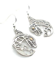 Earrings - Gold & Silver - Cutout - Orca