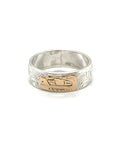 Ring - Gold and Silver - 1/4" - Beaver - Size 9