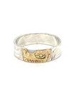 Ring - Gold and Silver - 1/4" - Wolf - Size 11