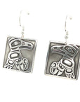 Earrings - Sterling Silver - Rectangle - Raven