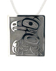 Pendant - Sterling Silver - Square - Eagle
