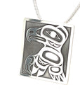 Pendant - Sterling Silver - Square - Eagle