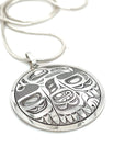 Pendant - Sterling Silver - Round - Raven