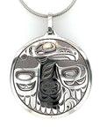 Pendant - Sterling Silver - Round - Raven