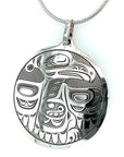 Pendant - Sterling Silver - Round - Raven