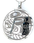 Pendant - Sterling Silver - Round - Eagle