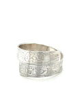 Ring - Sterling Silver - Wrap - 1/4" - Hummingbird & Wolf - Size 9