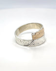 Ring - Gold and Silver - 3/16" - Wrap - Frog - Size 8