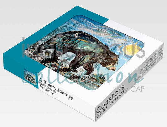 Coasters - Cork - Set of 4 - A Bear's Journey