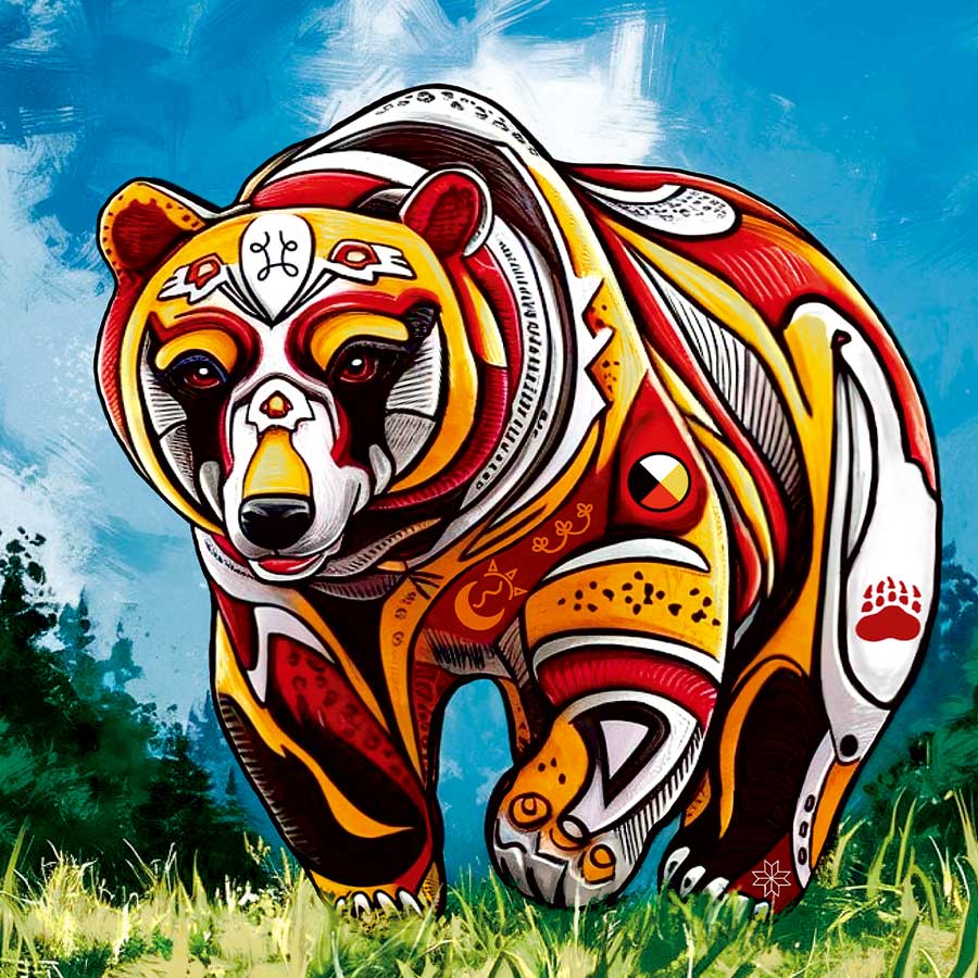 Coasters - Cork - Set of 4 - Spirit Bear