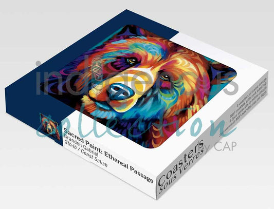 Coasters - Cork - Set of 4 - Sacred Paint: Ethereal Passage