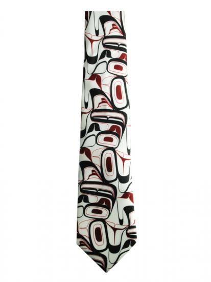Tie - Silk - Eagle - Red & Black