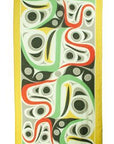 Shawl - Poly Woven - Salmon - Gold