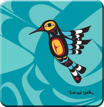 Coasters - Cork - Set of 4 - Hummingbird