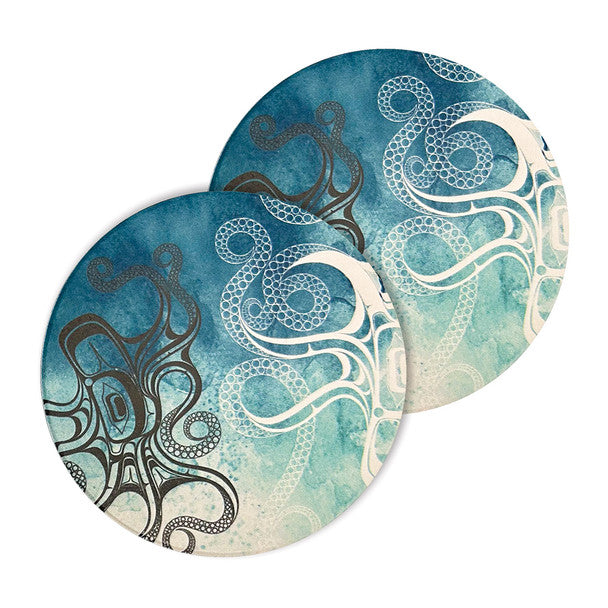 Coasters - Ceramic - Set of 2 - Octopus (Nuu)