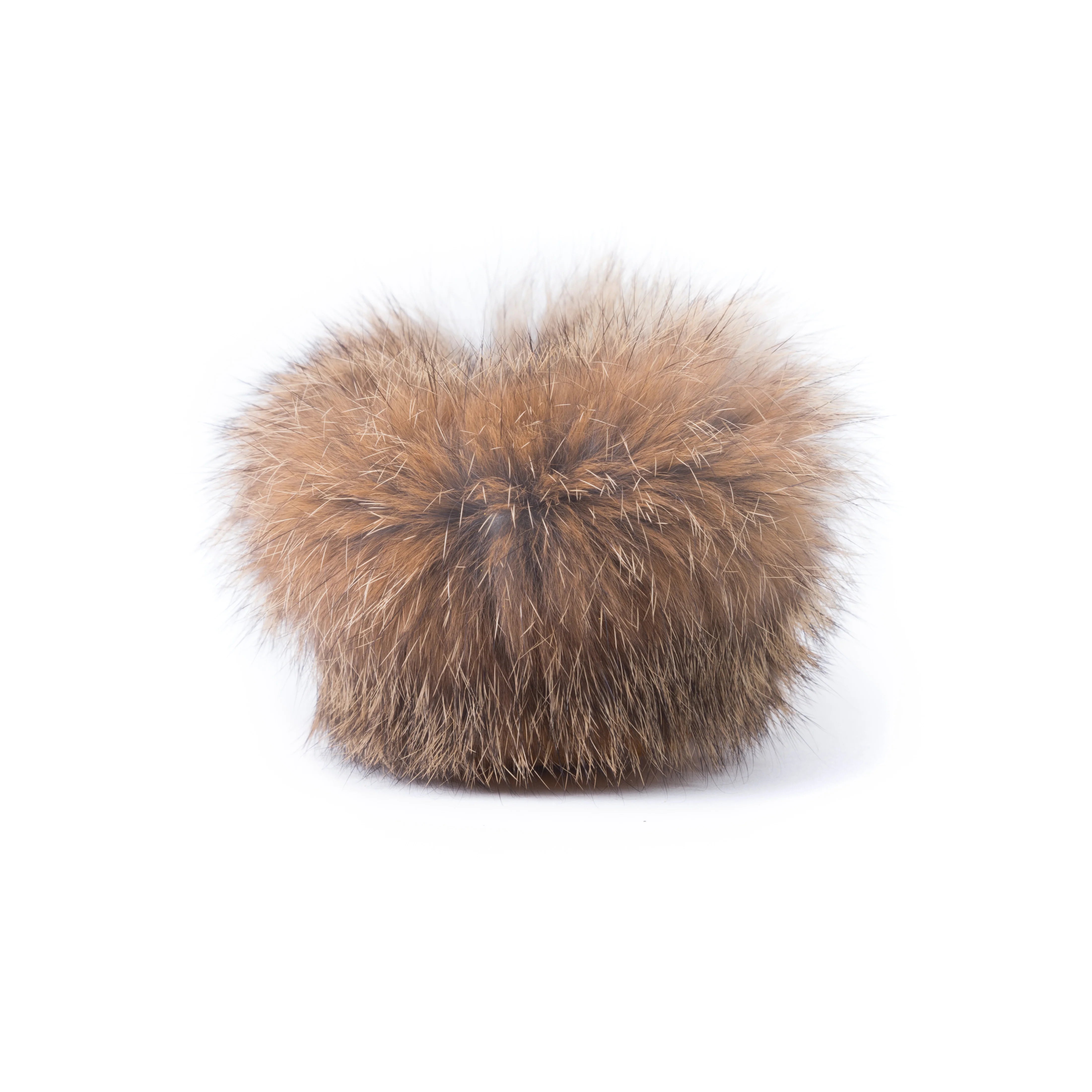 Moccasins - Infant - Tan Suede -  Brown Rabbit Fur - YARËNDA'