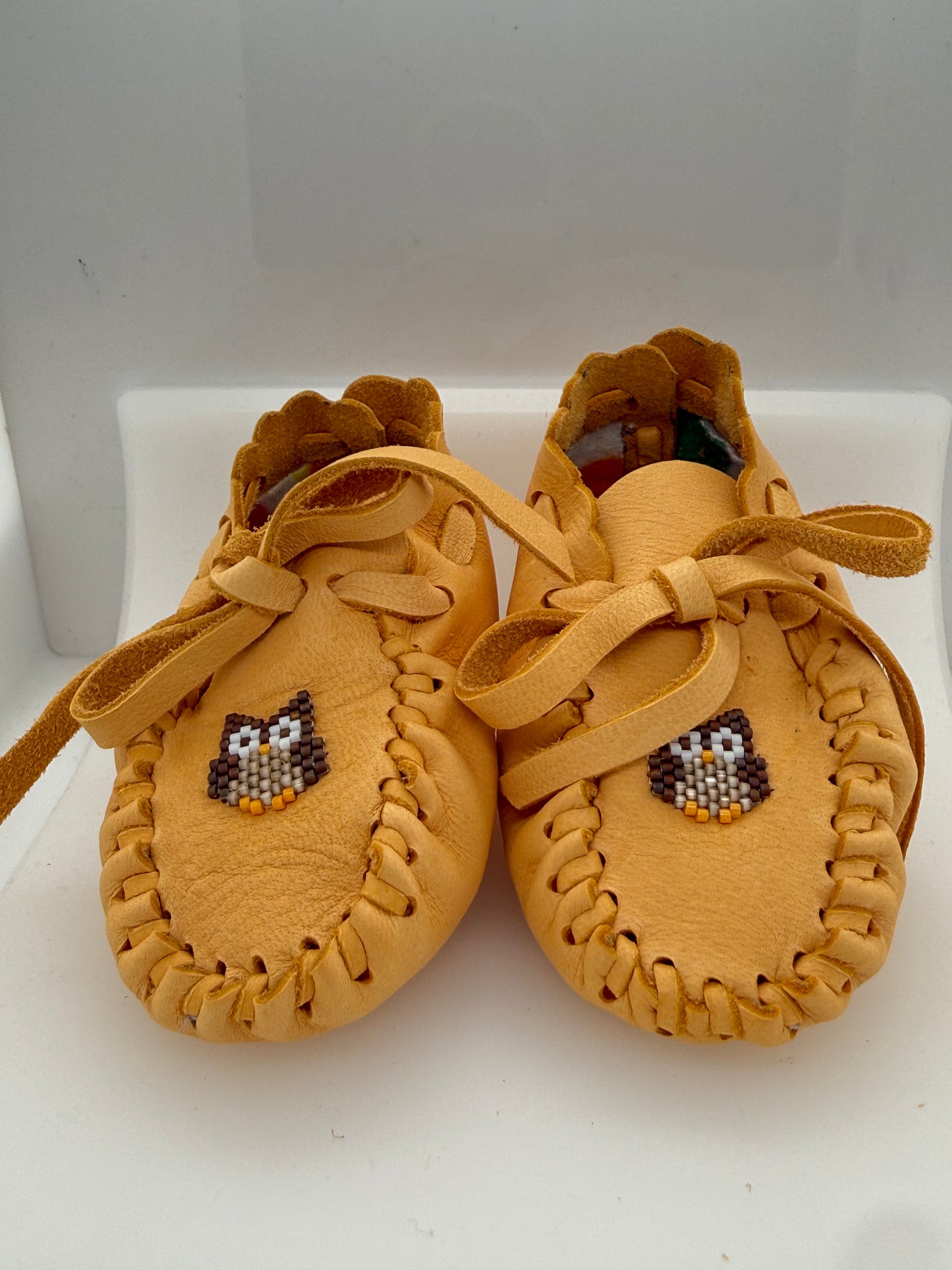 Moccasins - Infant - Deerskin - Owls
