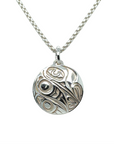 Pendant - Sterling Silver - Round - Hummingbird - Mini - 15mm
