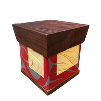 Bentwood Box - Raven - Carved - Natural