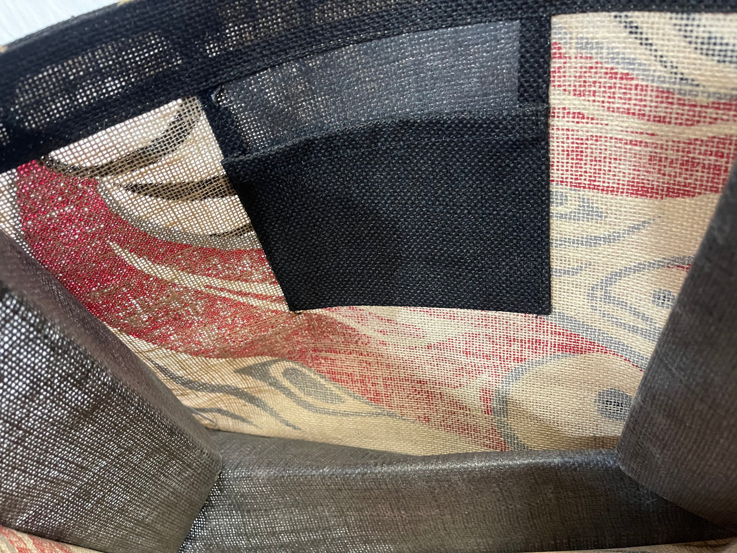 Tote Bag - Jute - Salmon - Red