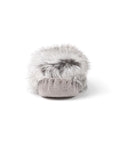 Moccasins - Infant - Grey Suede - Grey Rabbit Fur - YARËNDA'
