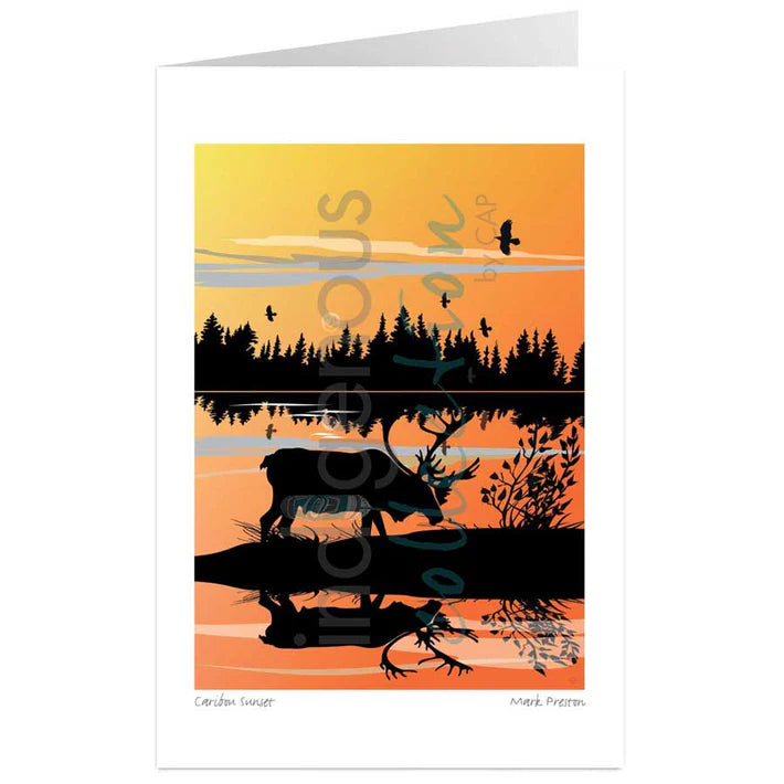 Card - *Preston - Caribou Sunset - 6x9