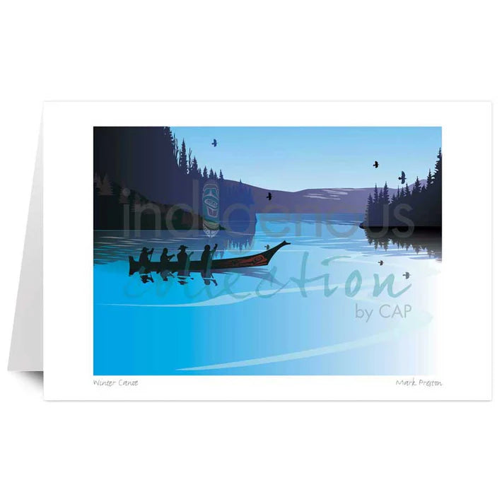 Card - Preston - Winter Canoe - 6x9