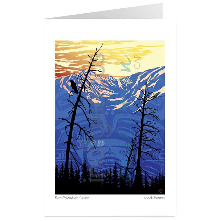 Card - Preston - Best Friend at Sunset - 6x9