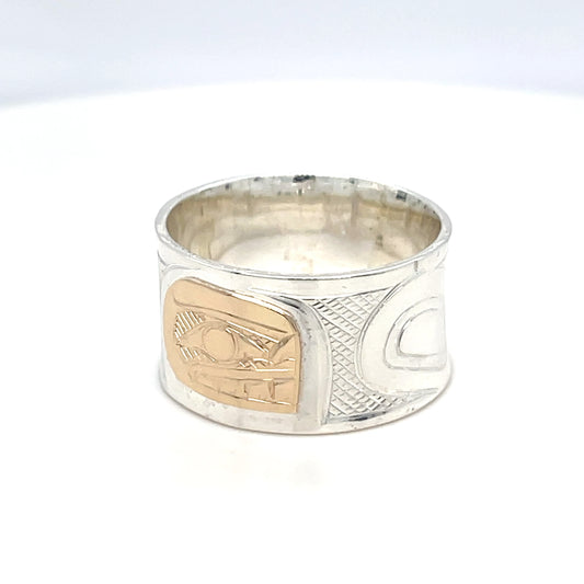 Ring - Gold & Silver - Orca - Size 10.5