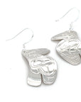 Earrings - Sterling Silver - Cutout - Raven