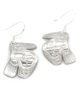 Earrings - Sterling Silver - Cutout - Raven