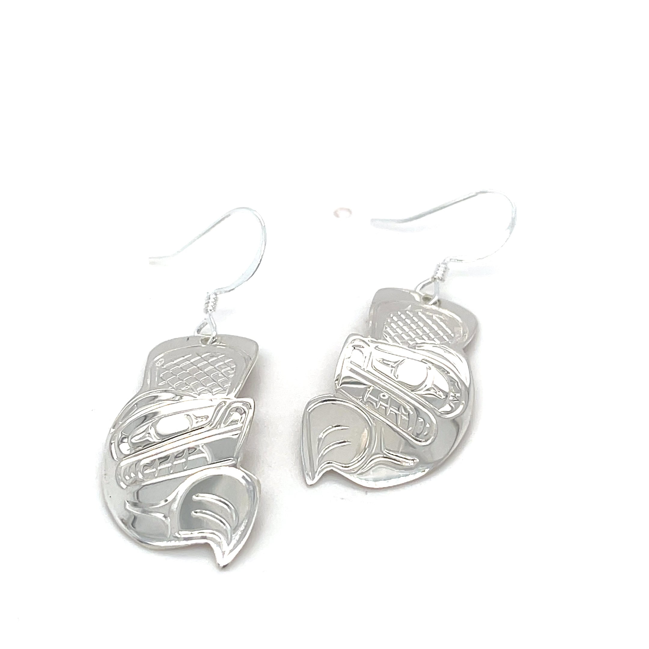 Earrings - Sterling Silver - Cutout - Beaver