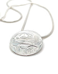Pendant - Sterling Silver - Round - Frog
