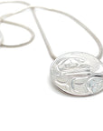 Pendant - Sterling Silver - Round - Frog
