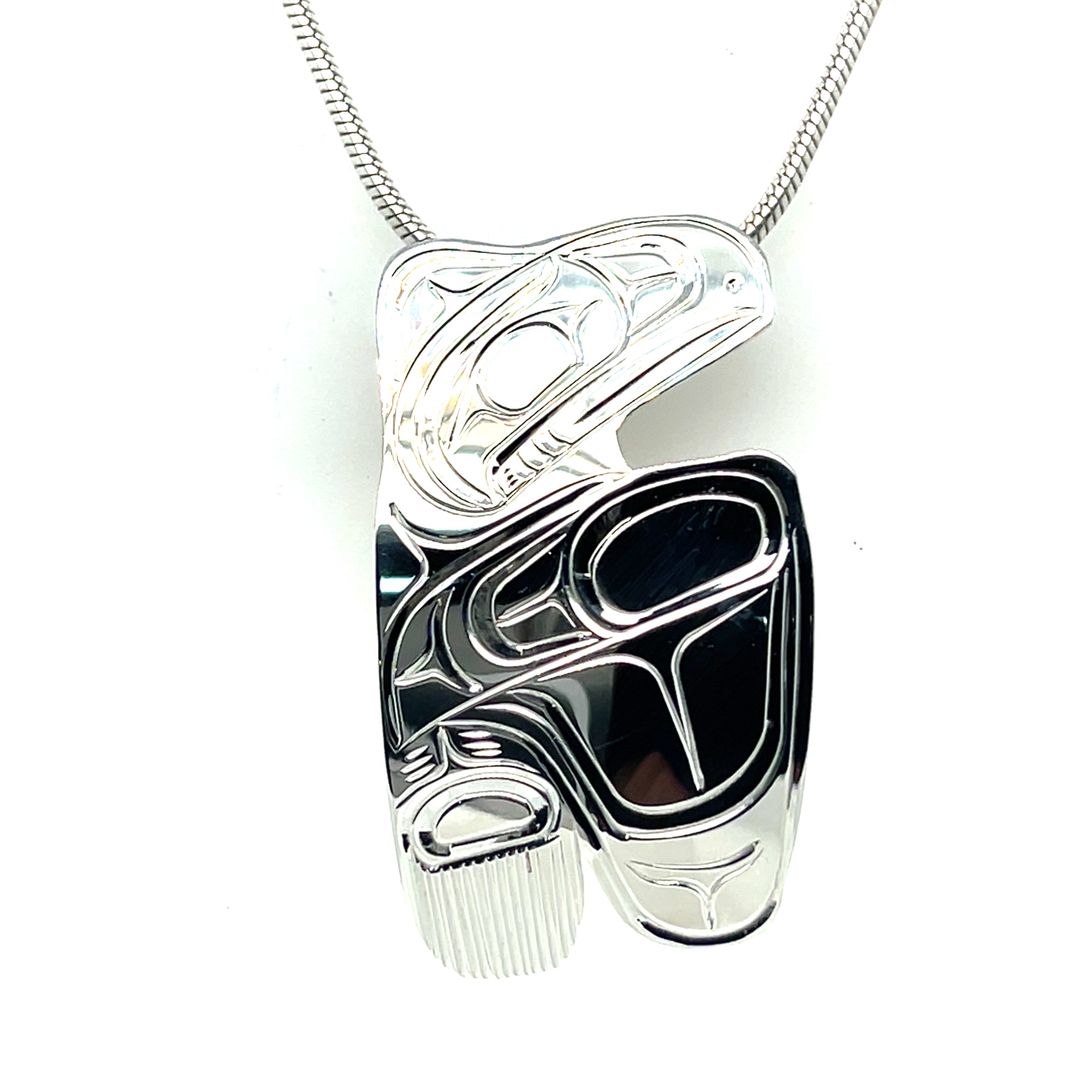 Pendant - Sterling Silver - Cutout - Raven