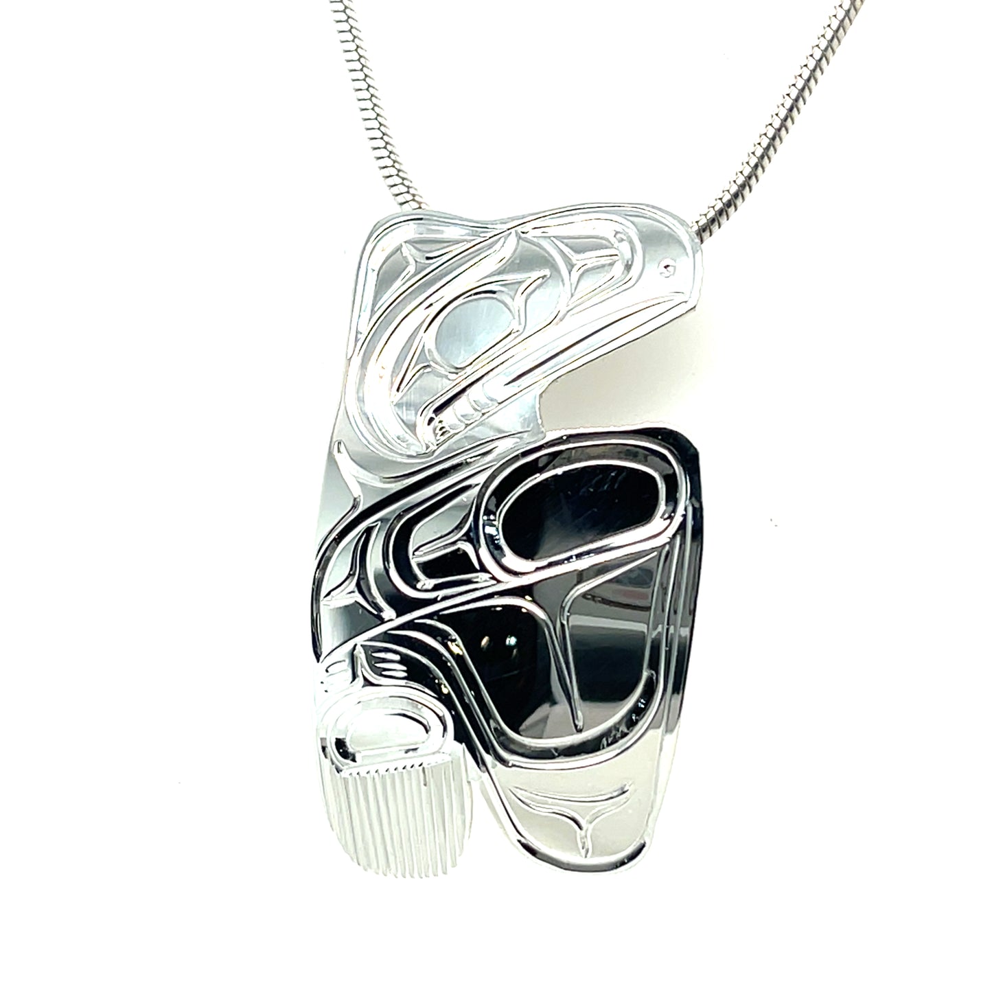 Pendant - Sterling Silver - Cutout - Raven