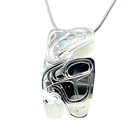 Pendant - Sterling Silver - Cutout - Raven